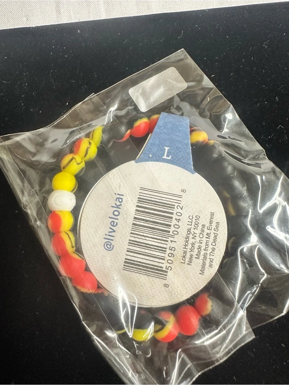 Lokai Kids Bracelet - Red, Yellow, Black Beads